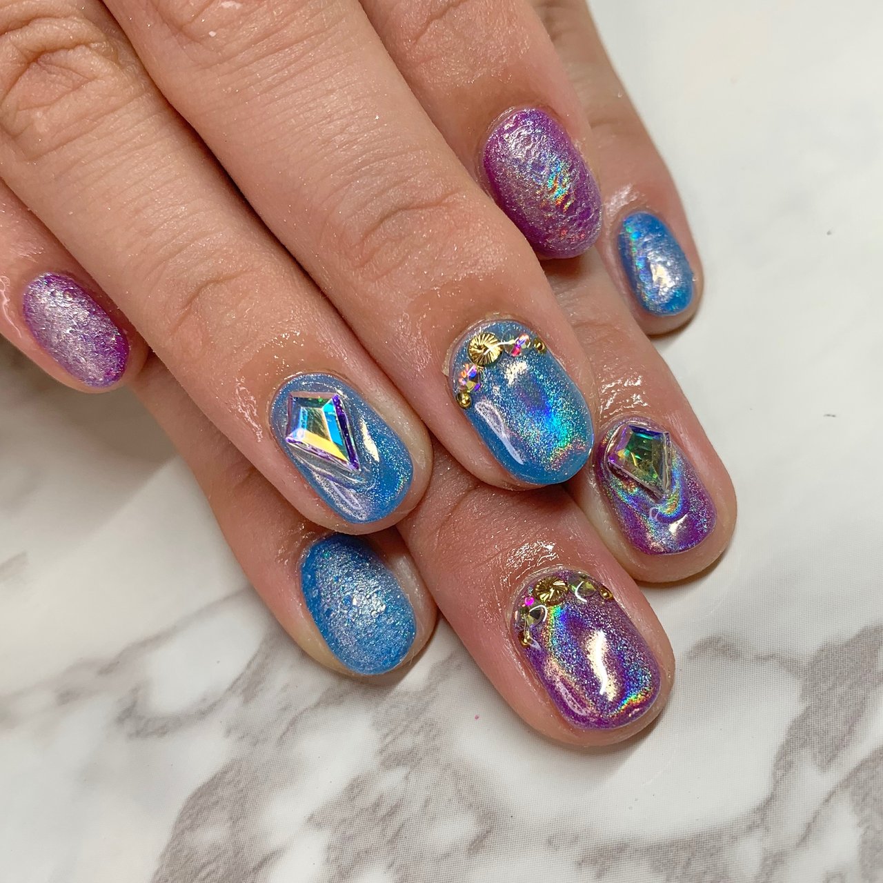 夏 オールシーズン 海 パーティー ハンド Eriのネイルデザイン No ネイルブック