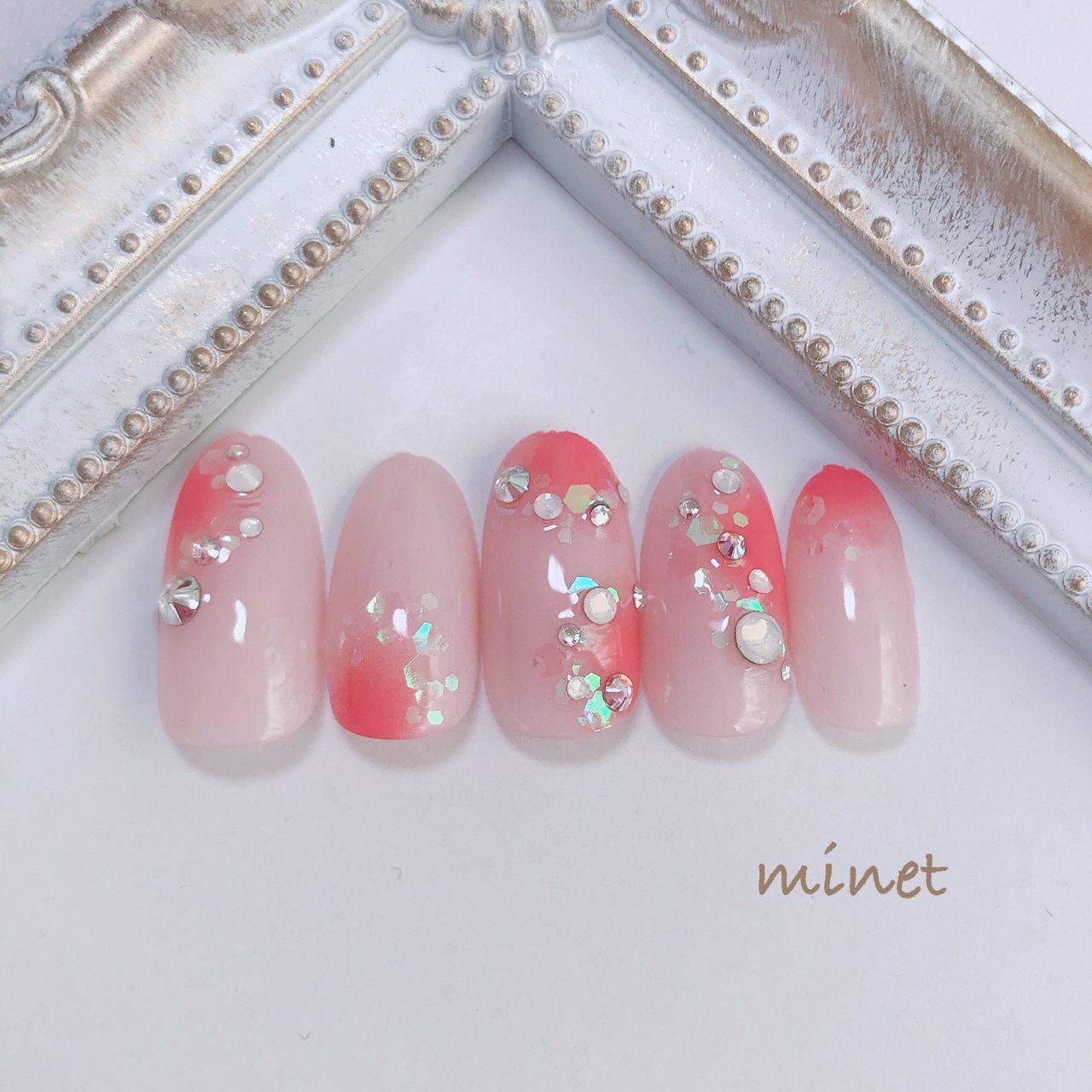 オールシーズン バレンタイン ハンド ワンカラー チーク 仙川ネイルサロンluana ルアナ のネイルデザイン No ネイルブック