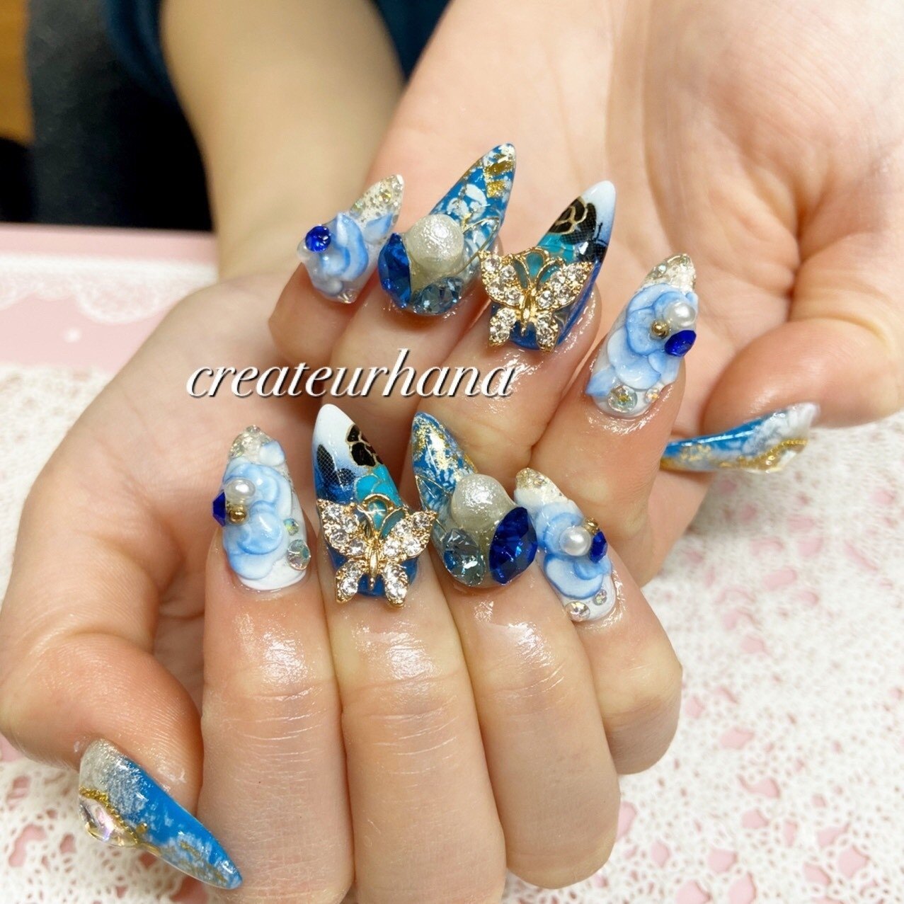 成人式 ハンド パール ハート 3d 福原有美のネイルデザイン No ネイルブック