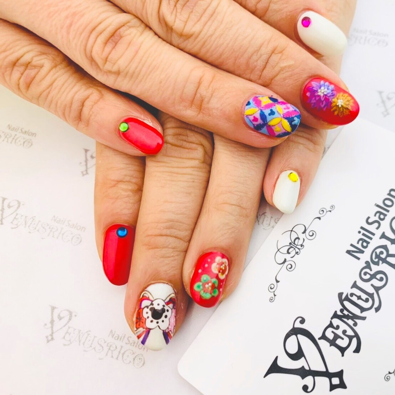 卒業式 パーティー 女子会 ハンド 和柄 Nailsalon Venusrico ウェヌスリコ のネイルデザイン No ネイル ブック