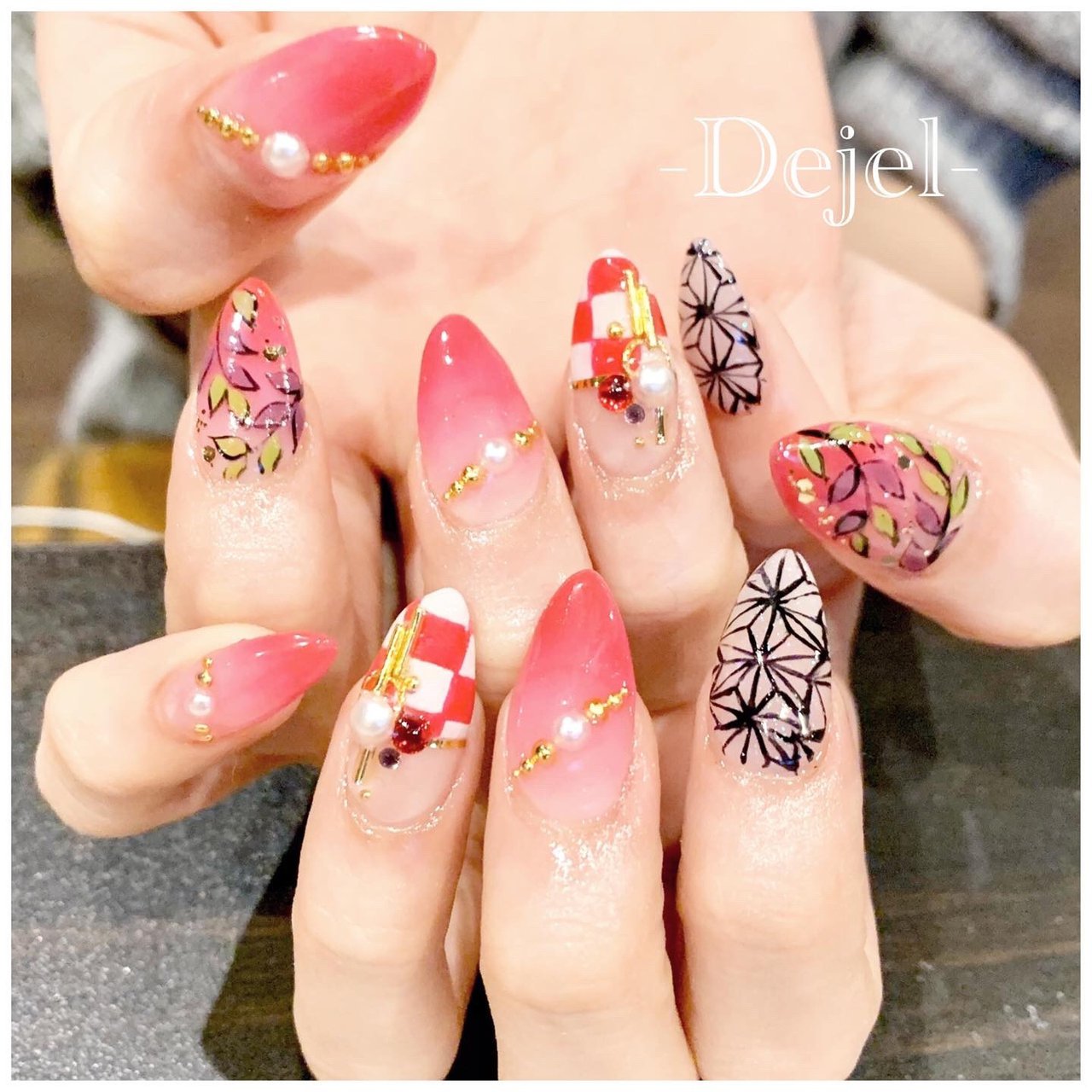成人式 ライブ パーティー 女子会 ハンド Nail Salon Dejel ディジェールのネイルデザイン No ネイルブック