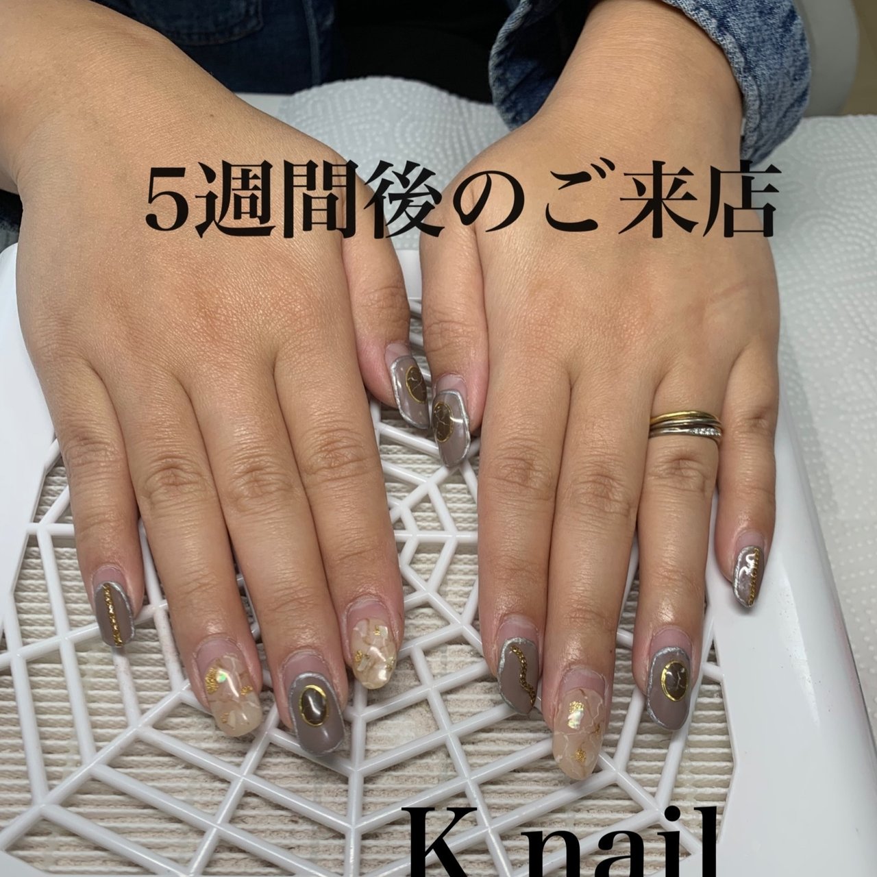 オールシーズン ハンド フレンチ 変形フレンチ ミラー K Nail Kaoriのネイルデザイン No ネイルブック