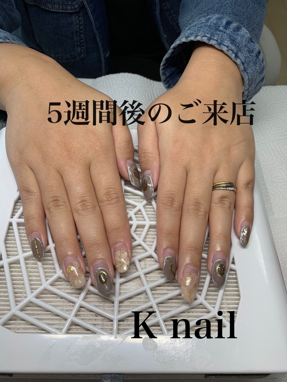 オールシーズン ハンド フレンチ 変形フレンチ ミラー K Nail Kaoriのネイルデザイン No ネイルブック