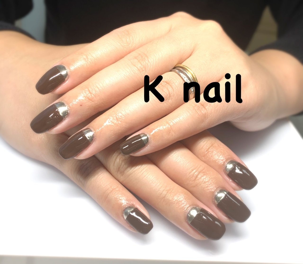 オールシーズン ハンド フレンチ 変形フレンチ ミラー K Nail Kaoriのネイルデザイン No ネイルブック