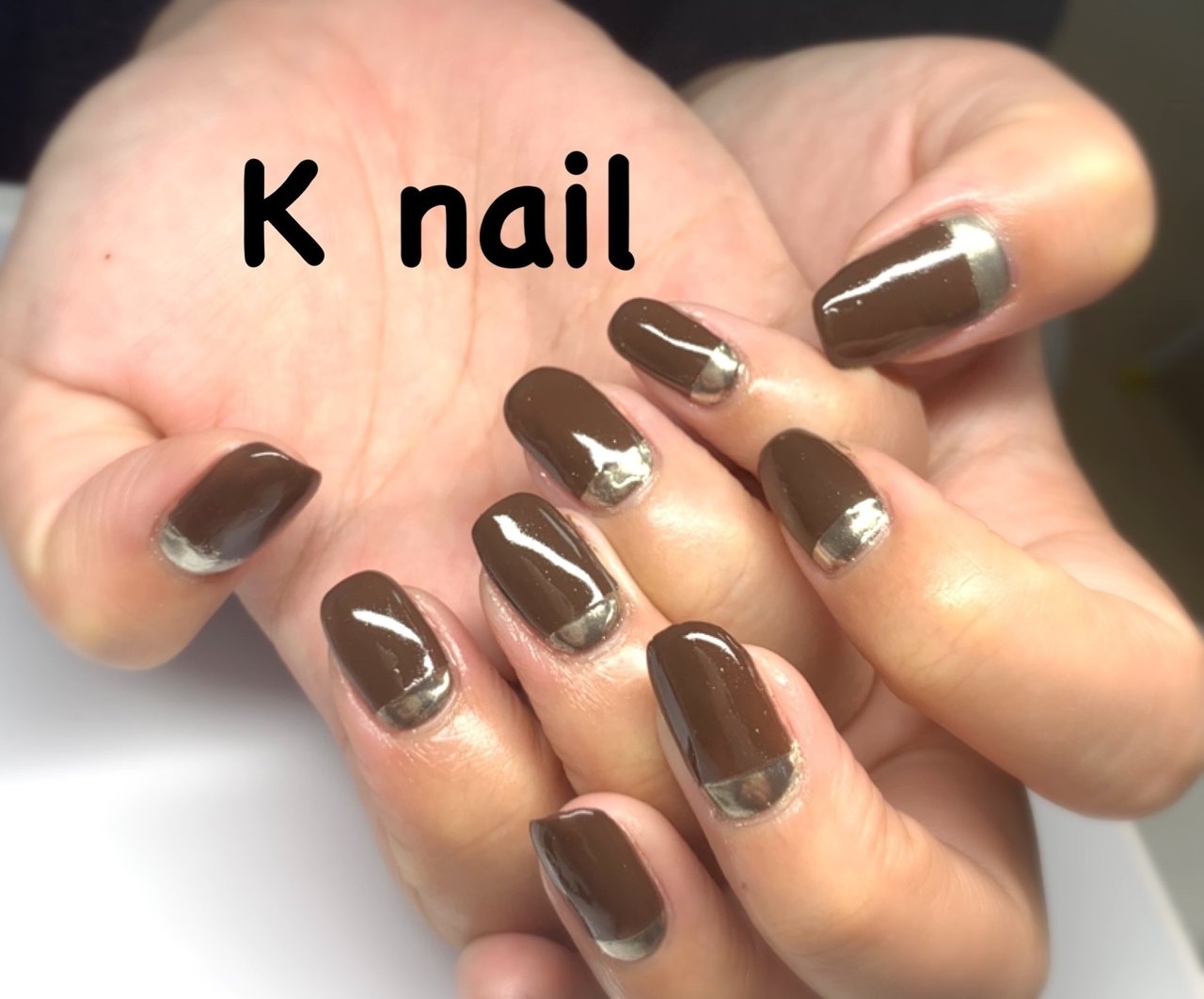 オールシーズン ハンド フレンチ 変形フレンチ ミラー K Nail Kaoriのネイルデザイン No ネイルブック