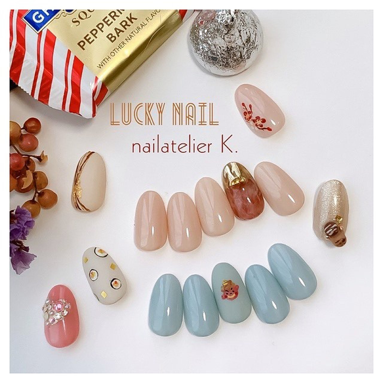 バレンタインデザイン ネイルチップ 組み合わせ自由 2000円