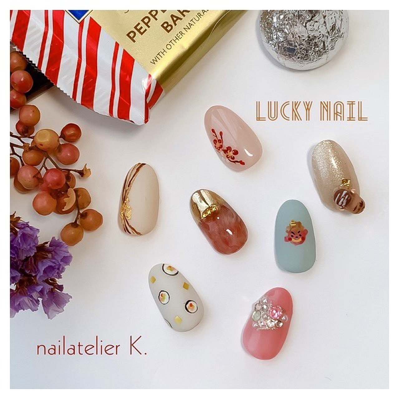 バレンタインデザイン ネイルチップ 組み合わせ自由 2000円〜 バレンタインデザイン ネイルチップ 組み合わせ自由 2000円