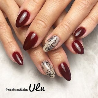 ハンド アメリカンチェリーのネイルデザイン ネイルブック