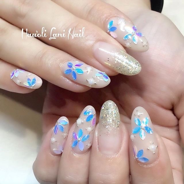 オールシーズン パーティー デート 女子会 ハンド Hau Oli Lani Nailのネイルデザイン No ネイルブック