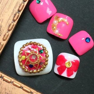 #Nailbook #ハンド #フット #ビジュー #ラメ #痛ネイル #3D #リボン #ショート #ミディアム #ロング #スーパーロング #ホワイト #ピンク #レッド #モノトーン #カラフル #ジェルネイル #ネイルチップ #cherie nail #ネイルブック