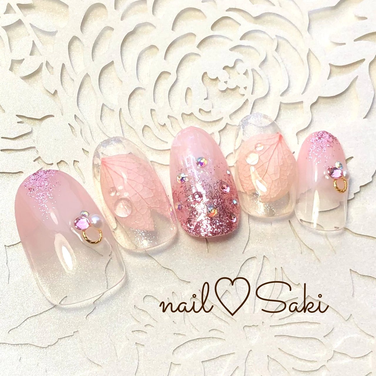 春 卒業式 入学式 グラデーション ラメ Nail Sakiのネイルデザイン No ネイルブック