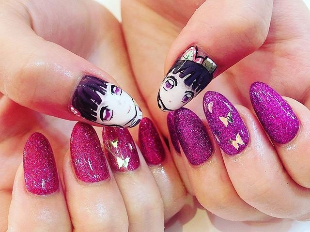 今話題の大人気アニメの痛ネイル特集 Eyelash Nail Alpha アイラッシュアンドネイルアルファドット