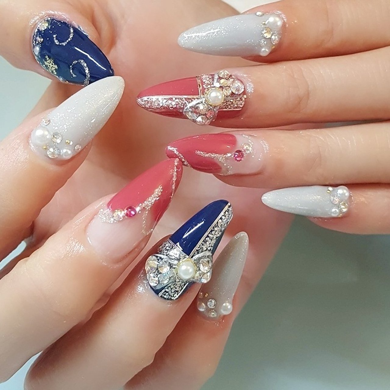 春 冬 バレンタイン パーティー ハンド Lilasnail Ayaのネイルデザイン No ネイルブック