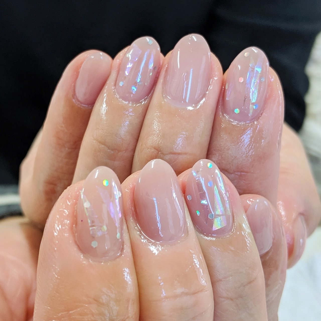 オールシーズン ハンド シンプル ホログラム ワンカラー Nailbeautyのネイルデザイン No ネイルブック