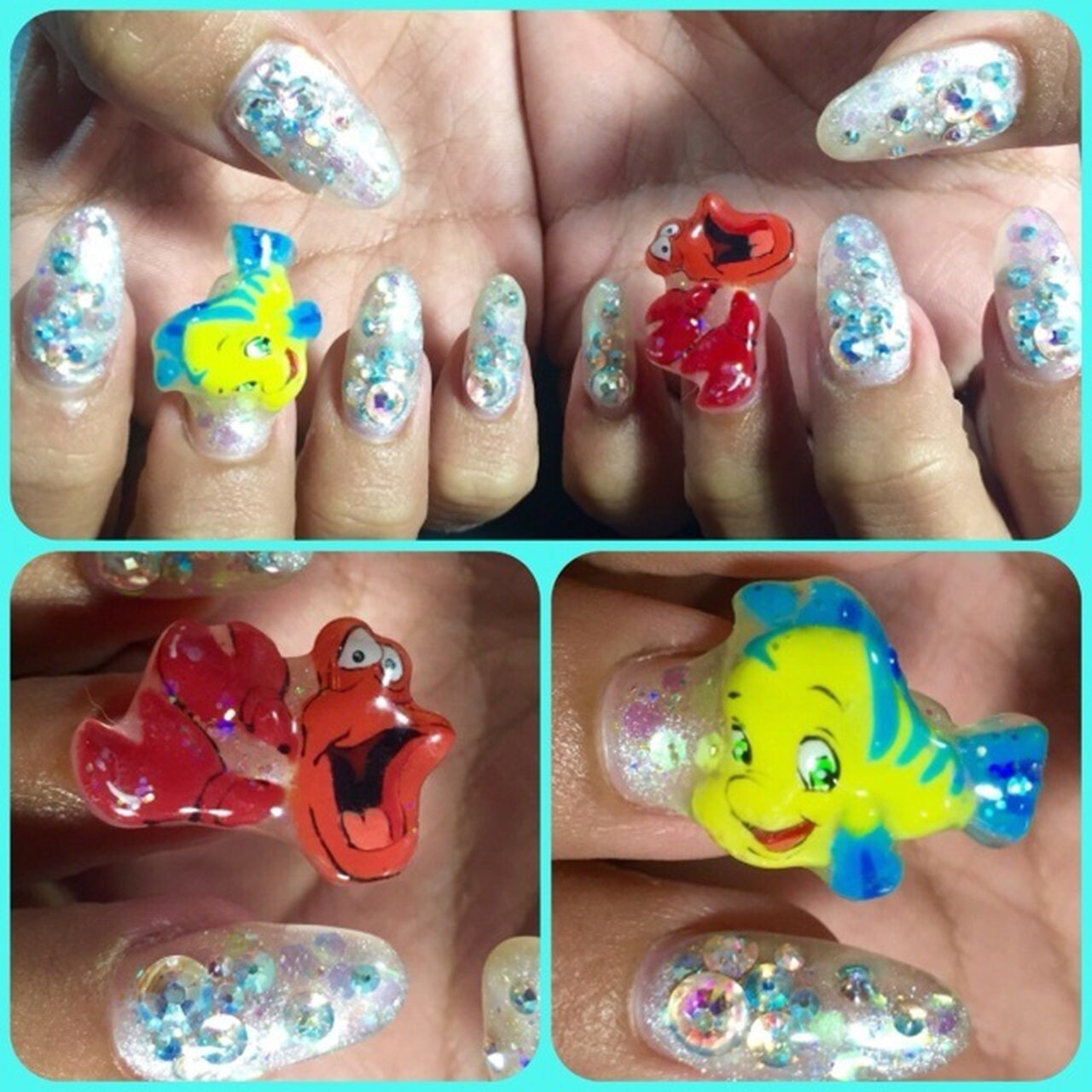 海 ハンド キャラクター ロング カラフル Karenpi のネイルデザイン No ネイルブック