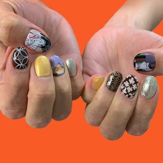 浮世絵のネイルデザイン ネイルブック