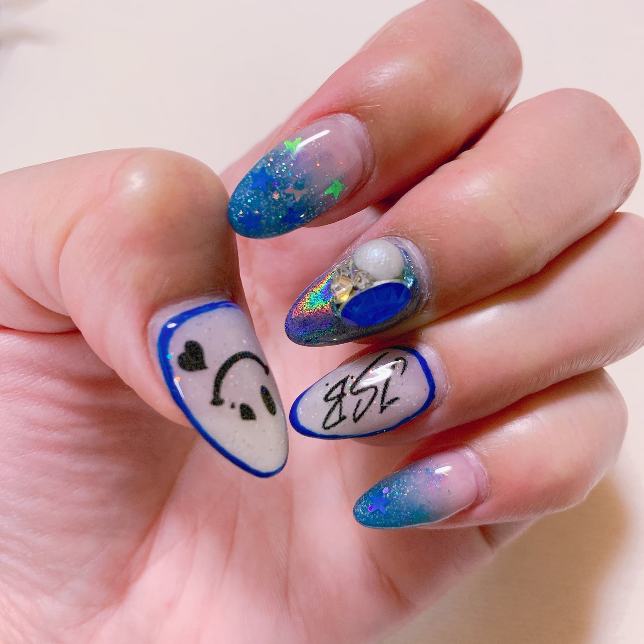 ライブ ハンド グラデーション ラメ 痛ネイル Mosoのネイルデザイン No ネイルブック