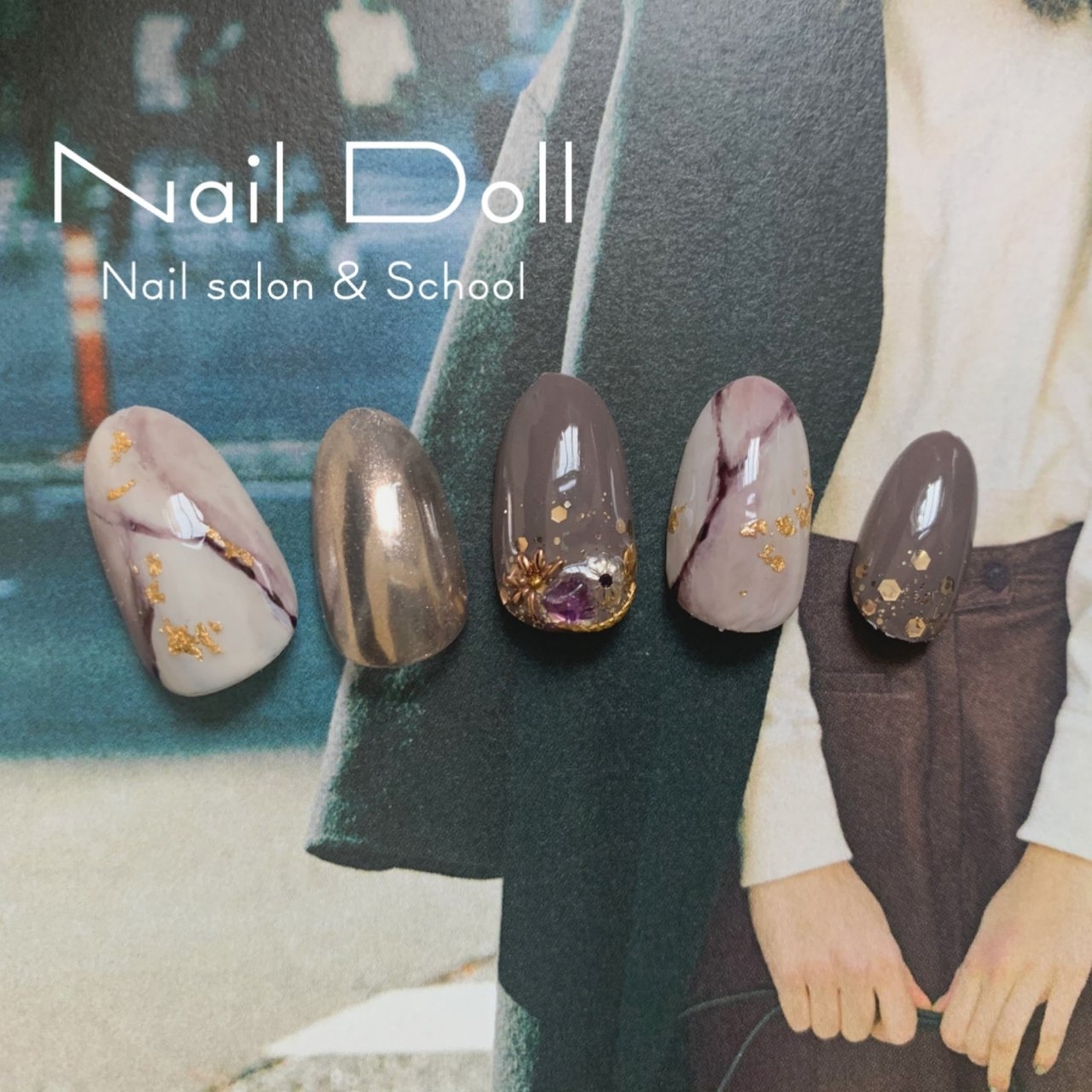 秋 冬 卒業式 パーティー ハンド Nail Doll スタッフのネイルデザイン No ネイルブック