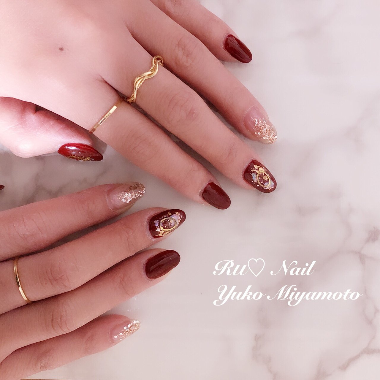 秋 冬 オールシーズン バレンタイン ハンド Laule A Nailのネイルデザイン No ネイルブック