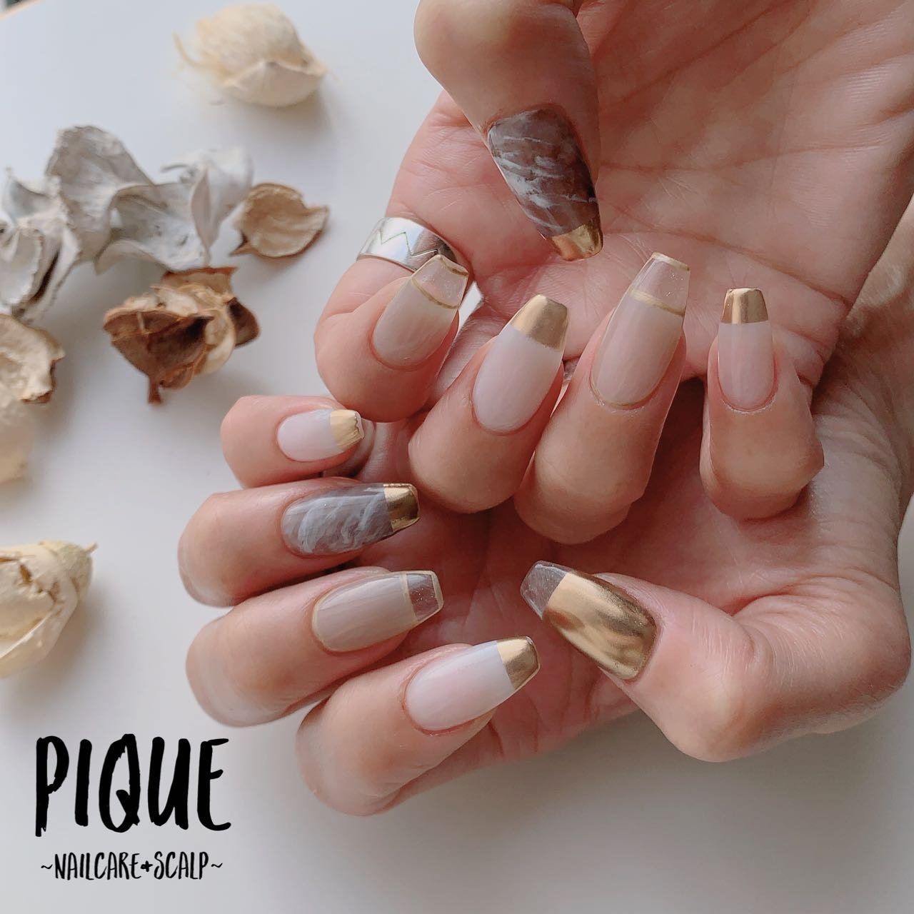 春 秋 冬 女子会 フレンチ Manicurist Kentoのネイルデザイン No ネイルブック