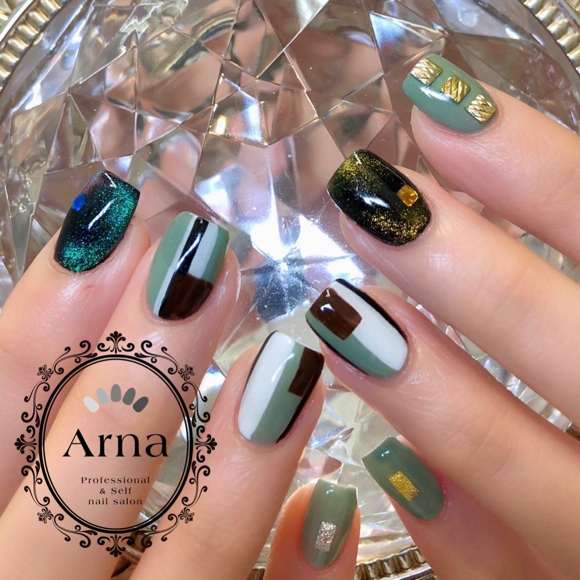 オールシーズン バレンタイン 旅行 ハンド アンティーク Nailsalon Arnaのネイルデザイン No ネイルブック