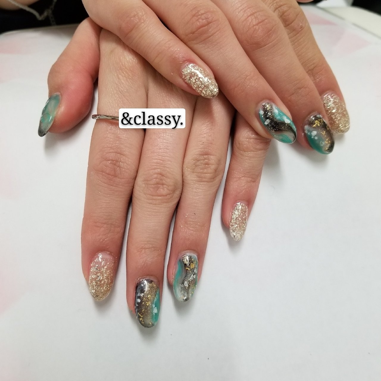 オールシーズン 卒業式 入学式 ハンド ターコイズ Anna Shinyaのネイルデザイン No ネイルブック