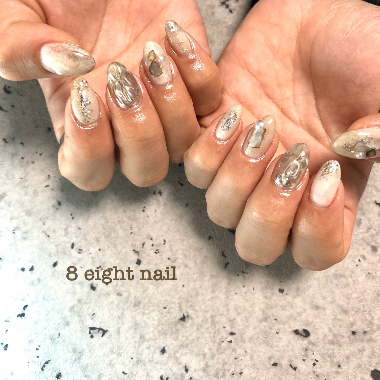 オールシーズン ハンド ワンカラー ニュアンス ミラー Eight Nailの