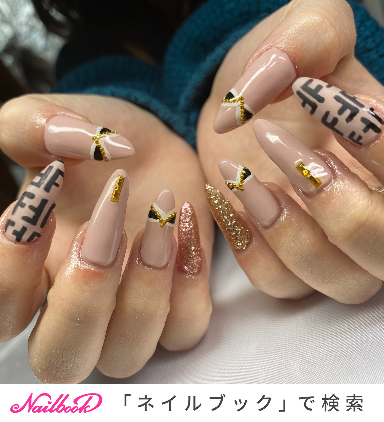 Fendiモンスターのネイルデザイン ネイルブック