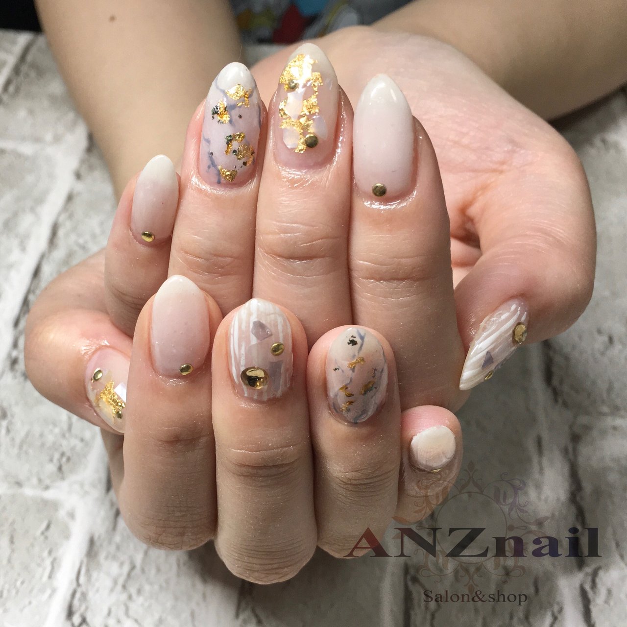 冬 オールシーズン 女子会 ハンド シェル Anznail 旭川市ネイルサロン ネイリストあんず のネイルデザイン No ネイル ブック