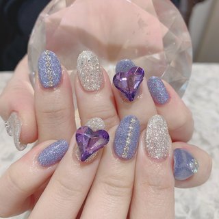 2026年】新着順｜＃Vカットストーンのネイルデザイン(317ページ目