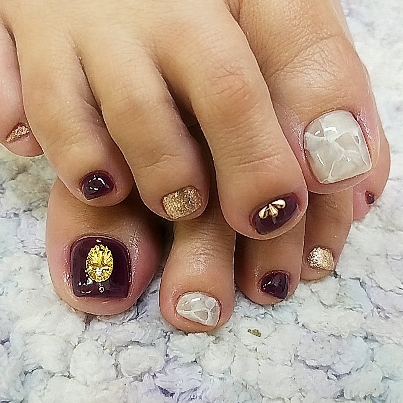 冬 オールシーズン 海 リゾート フット Risa 稲毛coconail のネイルデザイン No ネイルブック