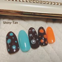 ハロウィン オレンジ ブラウンのネイルデザイン ネイルブック