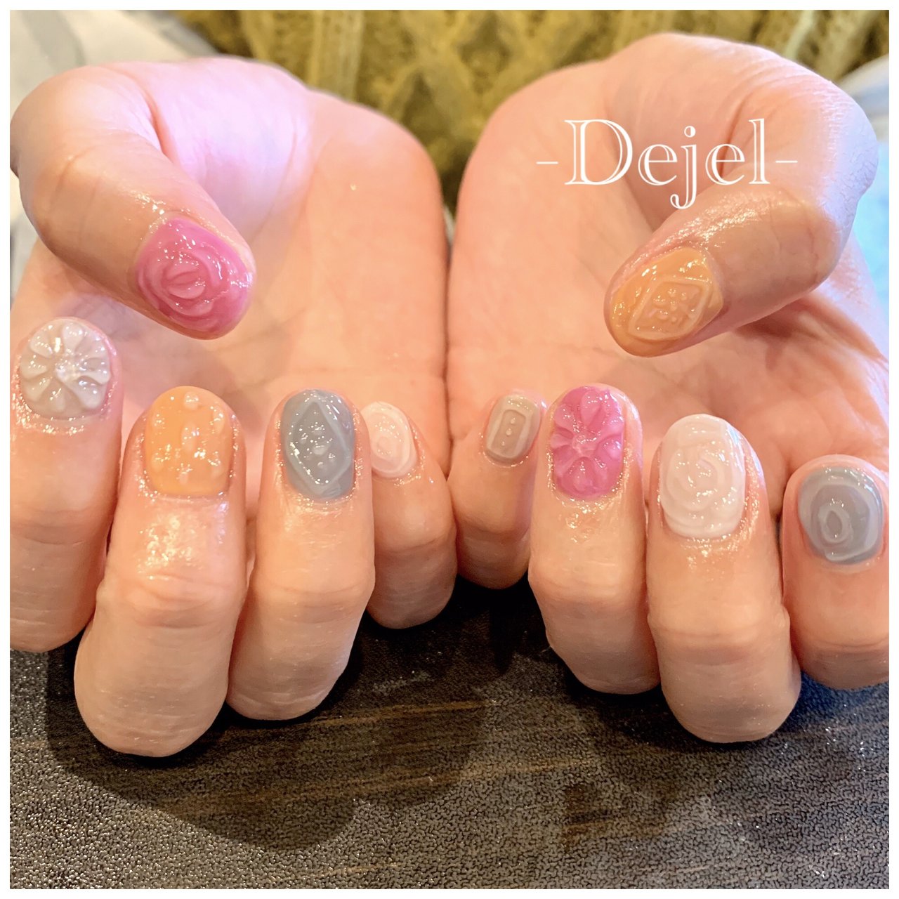 オールシーズン 旅行 ライブ 女子会 ハンド Nail Salon Dejel ディジェールのネイルデザイン No ネイルブック