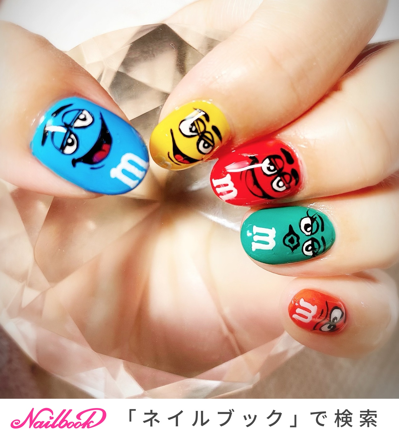m&m's ネイルデコパーツ5個セット【⑮】 m&m&m's - m&m'sネイル