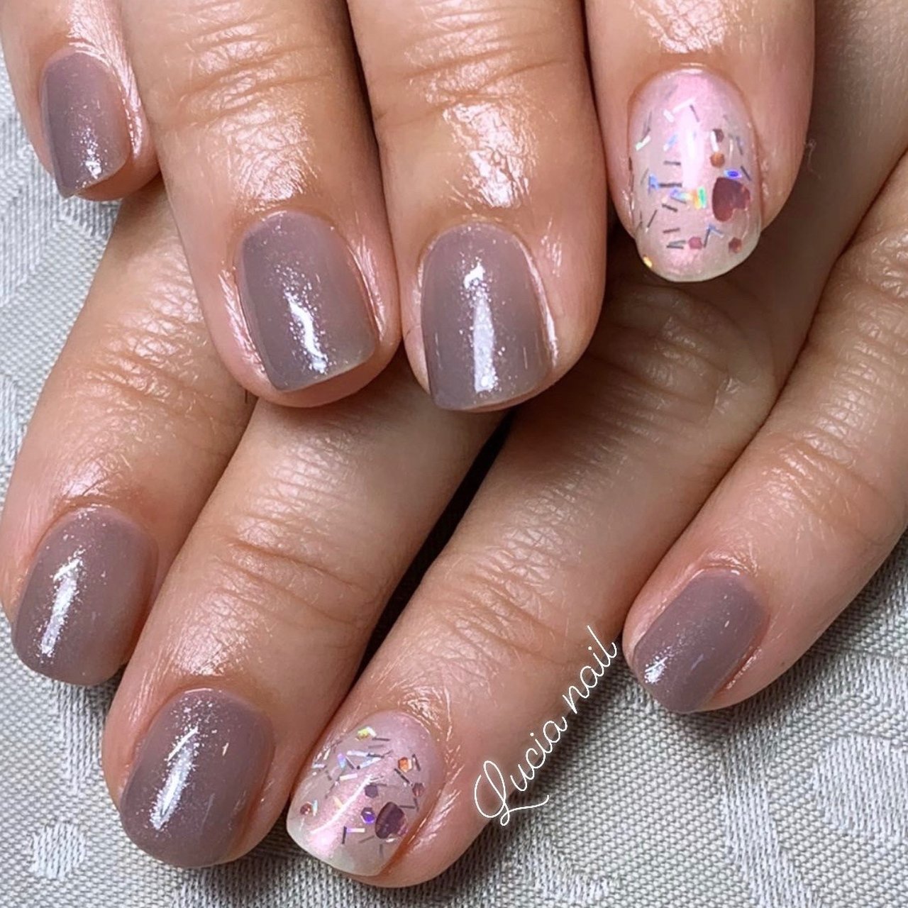 ハンド ワンカラー ショート ジェルネイル お客様 Lucia Nailのネイルデザイン No ネイルブック