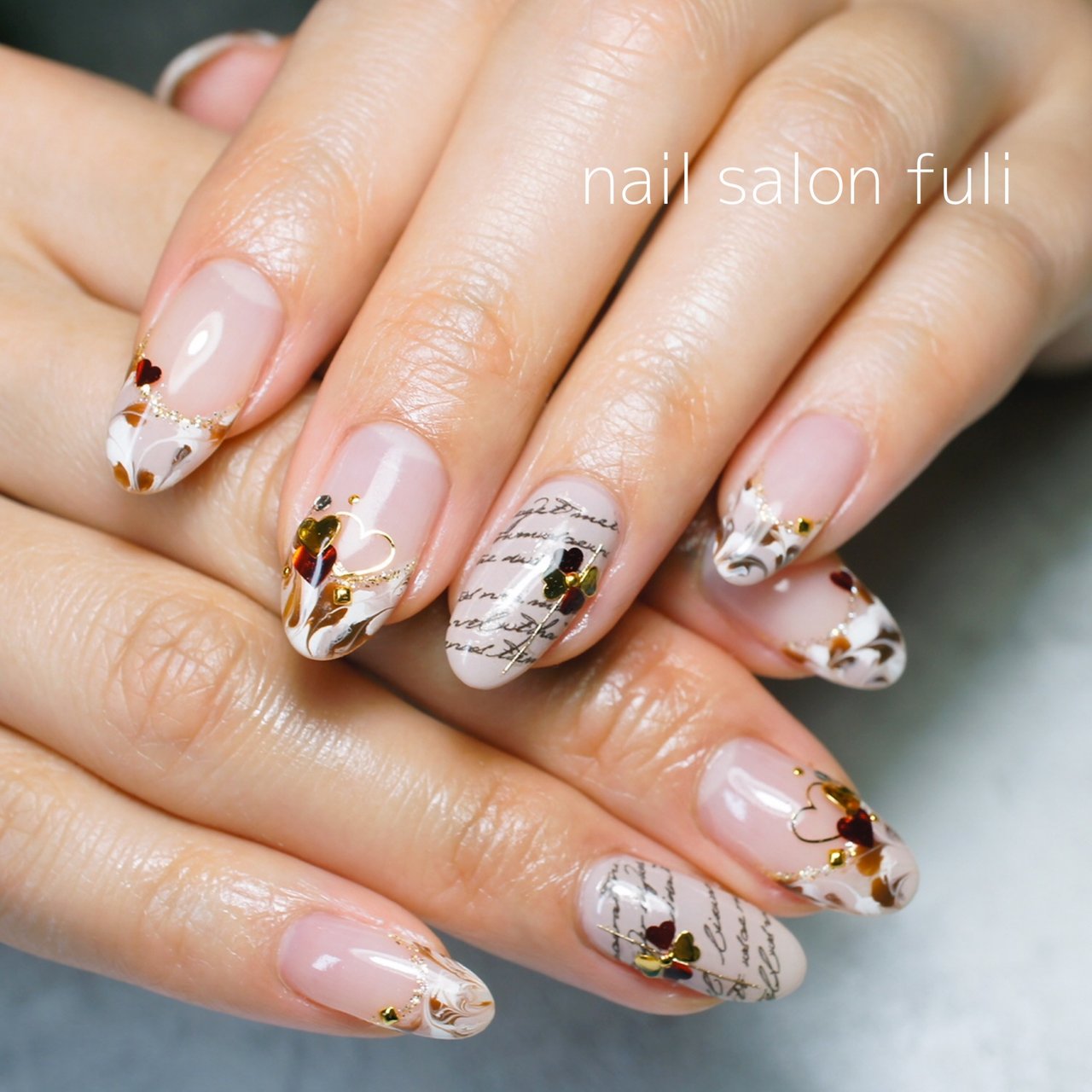 冬 バレンタイン ハンド フレンチ ワンカラー Nail Salon Fuliのネイルデザイン No ネイルブック