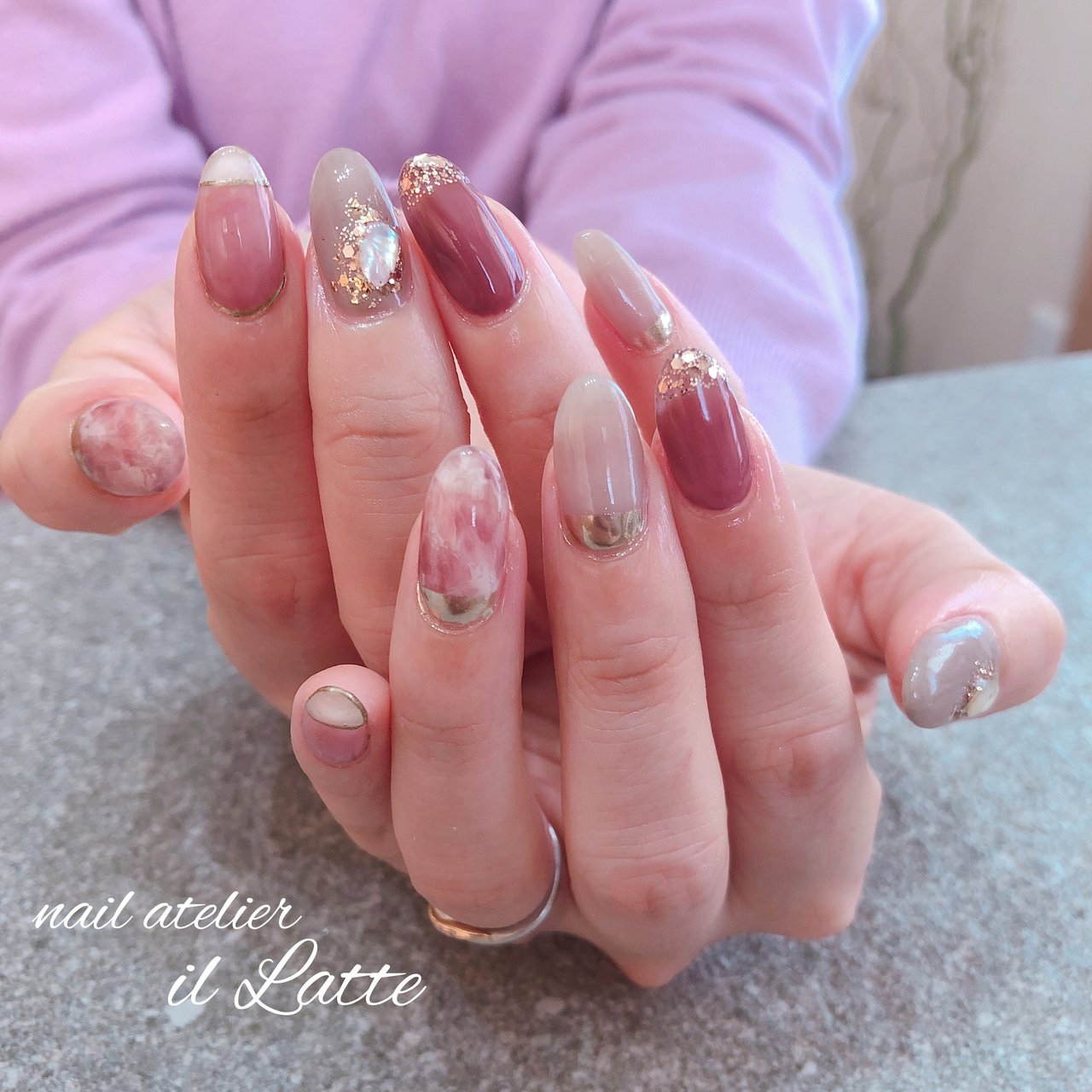 春 冬 オールシーズン デート ハンド Nail Atelier Il Latteのネイルデザイン No ネイルブック