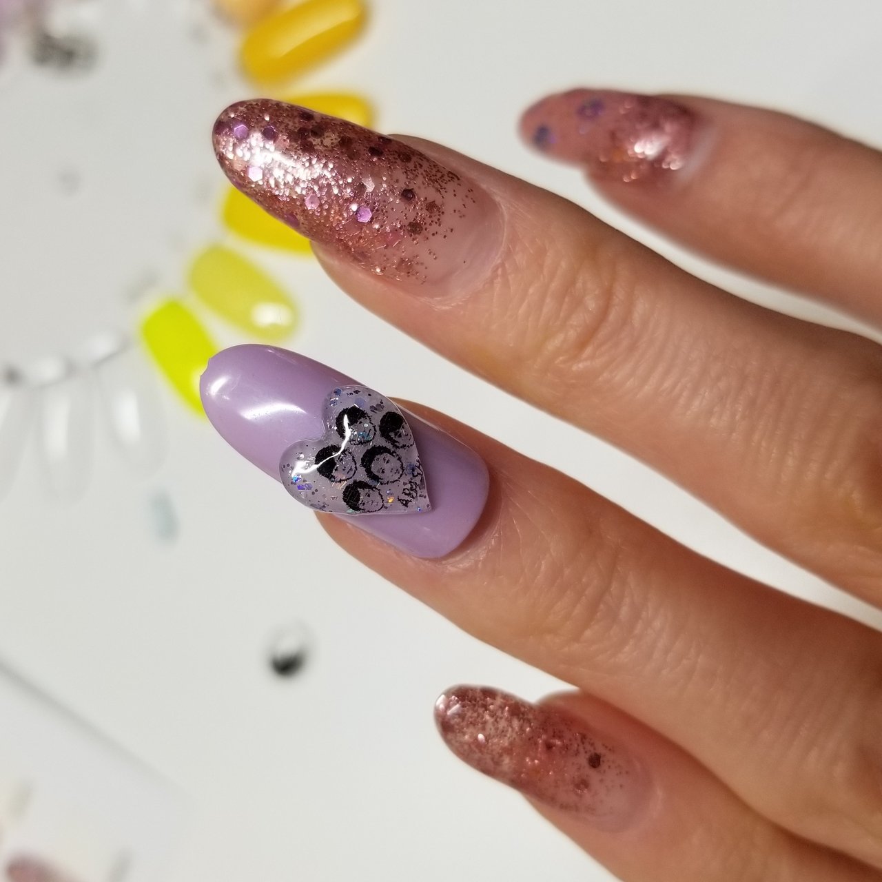 オールシーズン ライブ ハンド ラメ ハート R3nailのネイルデザイン No ネイルブック