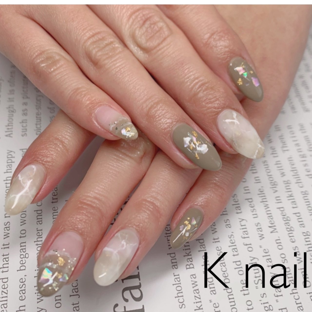 冬 オールシーズン ブライダル ハンド シェル K Nail Kaoriのネイルデザイン No ネイルブック