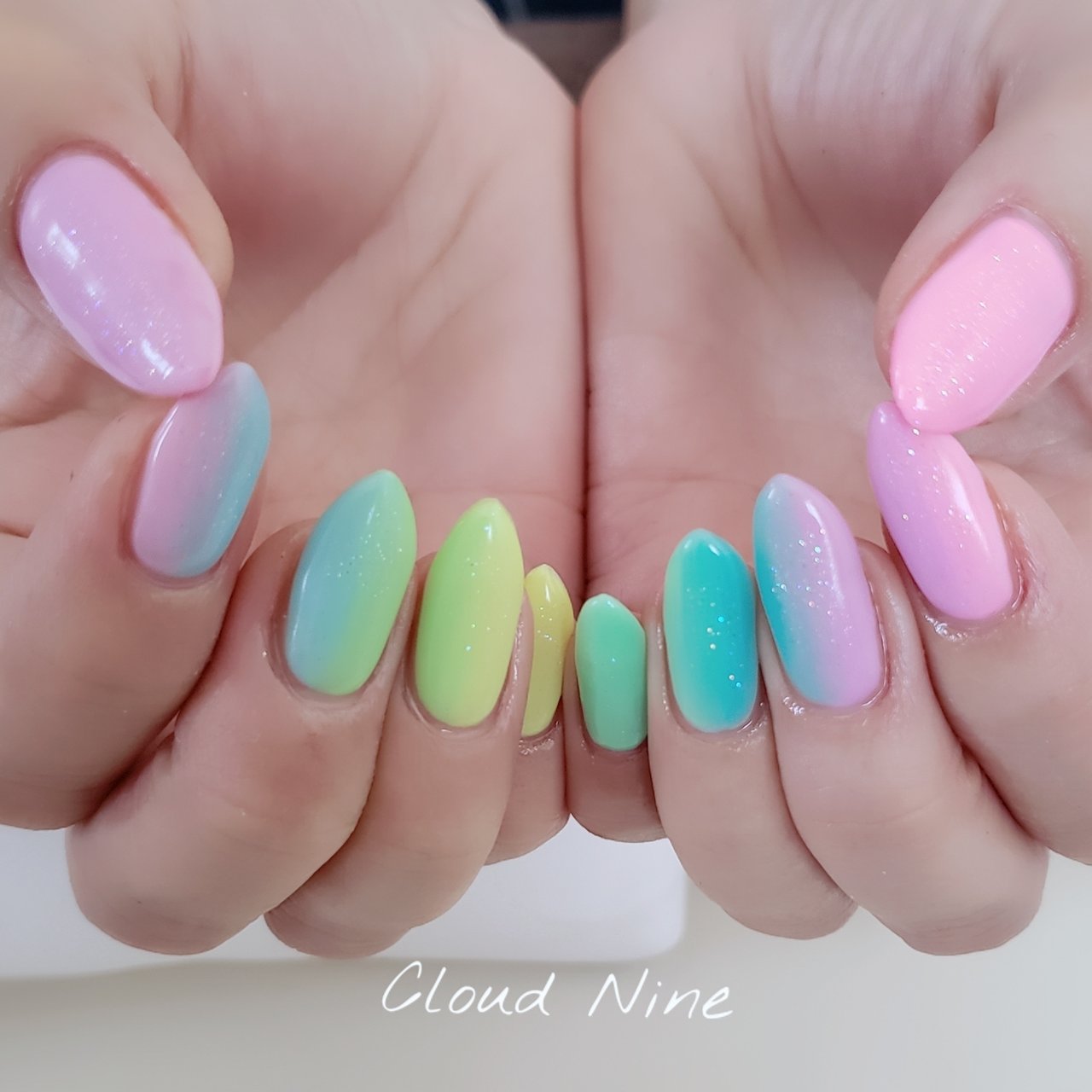 旅行 リゾート ハンド グラデーション ロング Cloudnineのネイルデザイン No ネイルブック