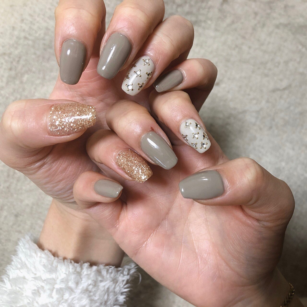 秋 冬 オールシーズン ハンド シンプル Nailsalonlilyのネイルデザイン No ネイルブック