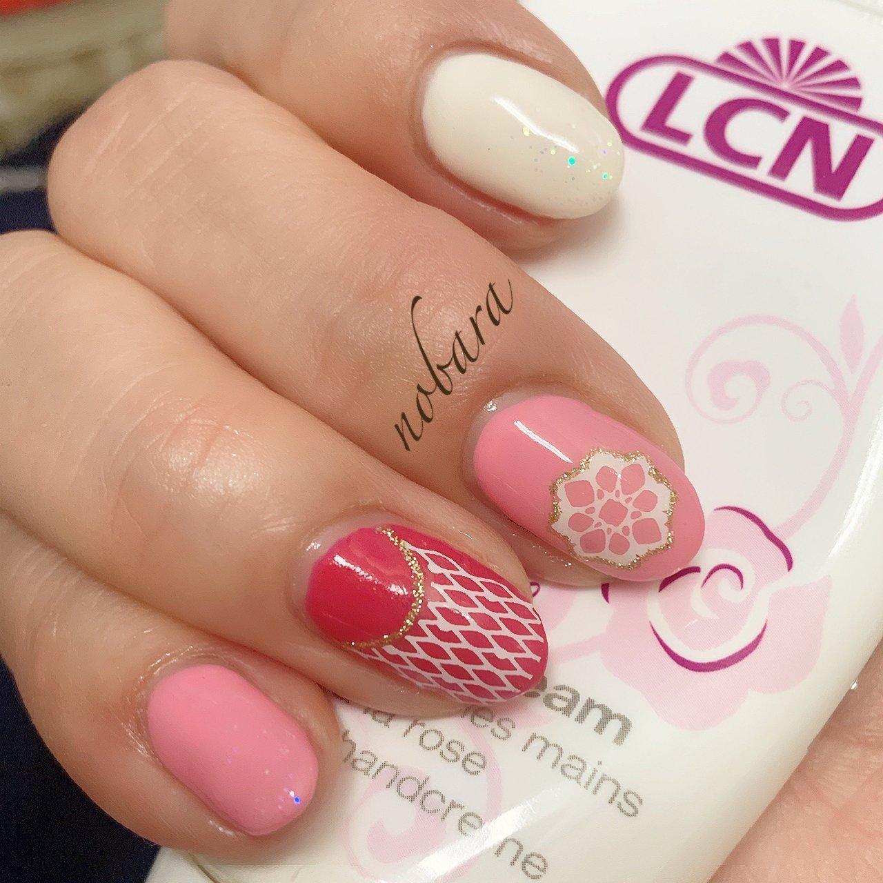 オールシーズン ハンド シンプル レース ミディアム Nobara 252のネイルデザイン No ネイルブック