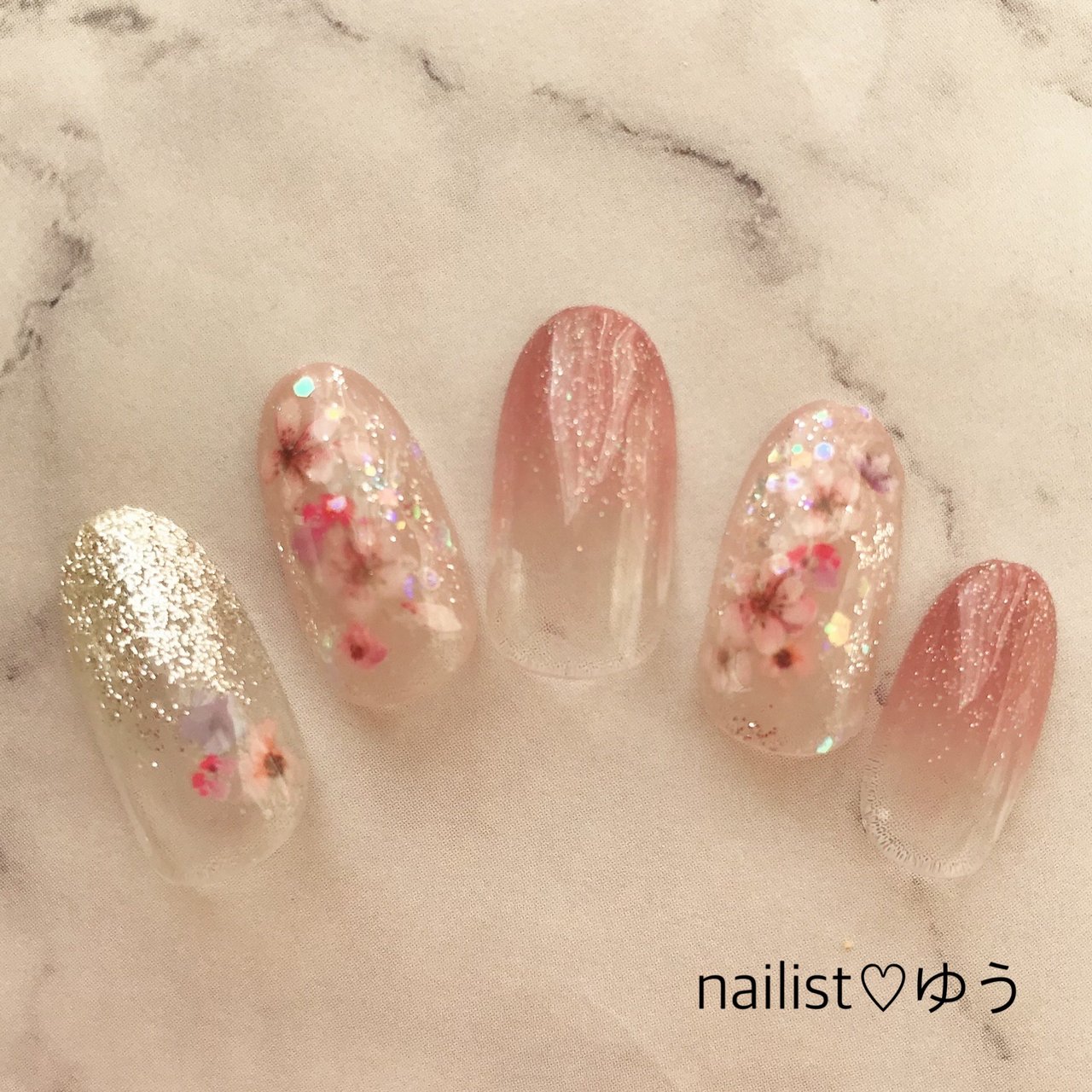 春 卒業式 入学式 デート ハンド ネイリスト ゆうのネイルデザイン No ネイルブック