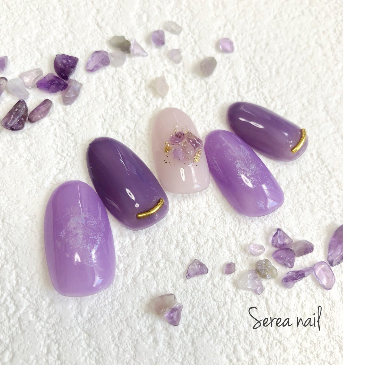 冬 パープル Serea Nailのネイルデザイン No ネイルブック