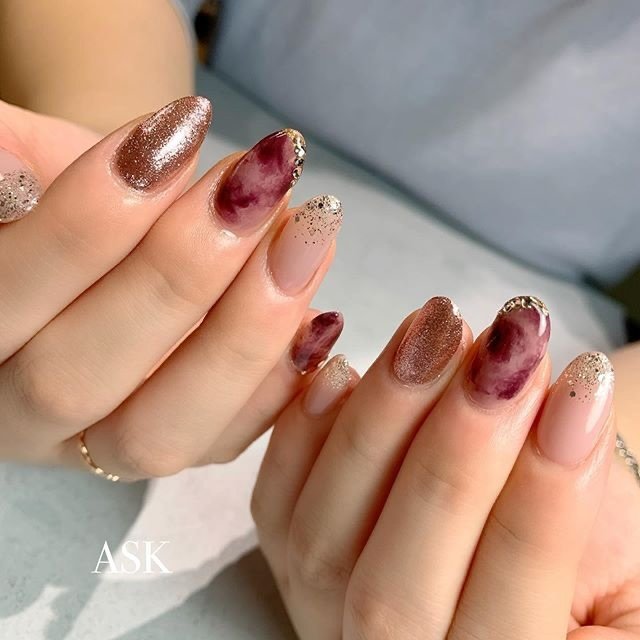 秋 冬 オールシーズン バレンタイン ハンド Nail Salon Askのネイルデザイン No ネイルブック