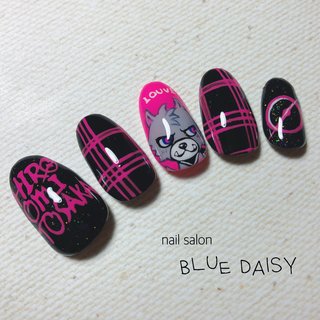 黒ピンクのネイルデザイン ネイルブック