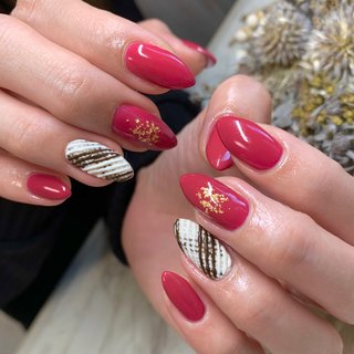 冬 ライブ 赤のネイルデザイン ネイルブック
