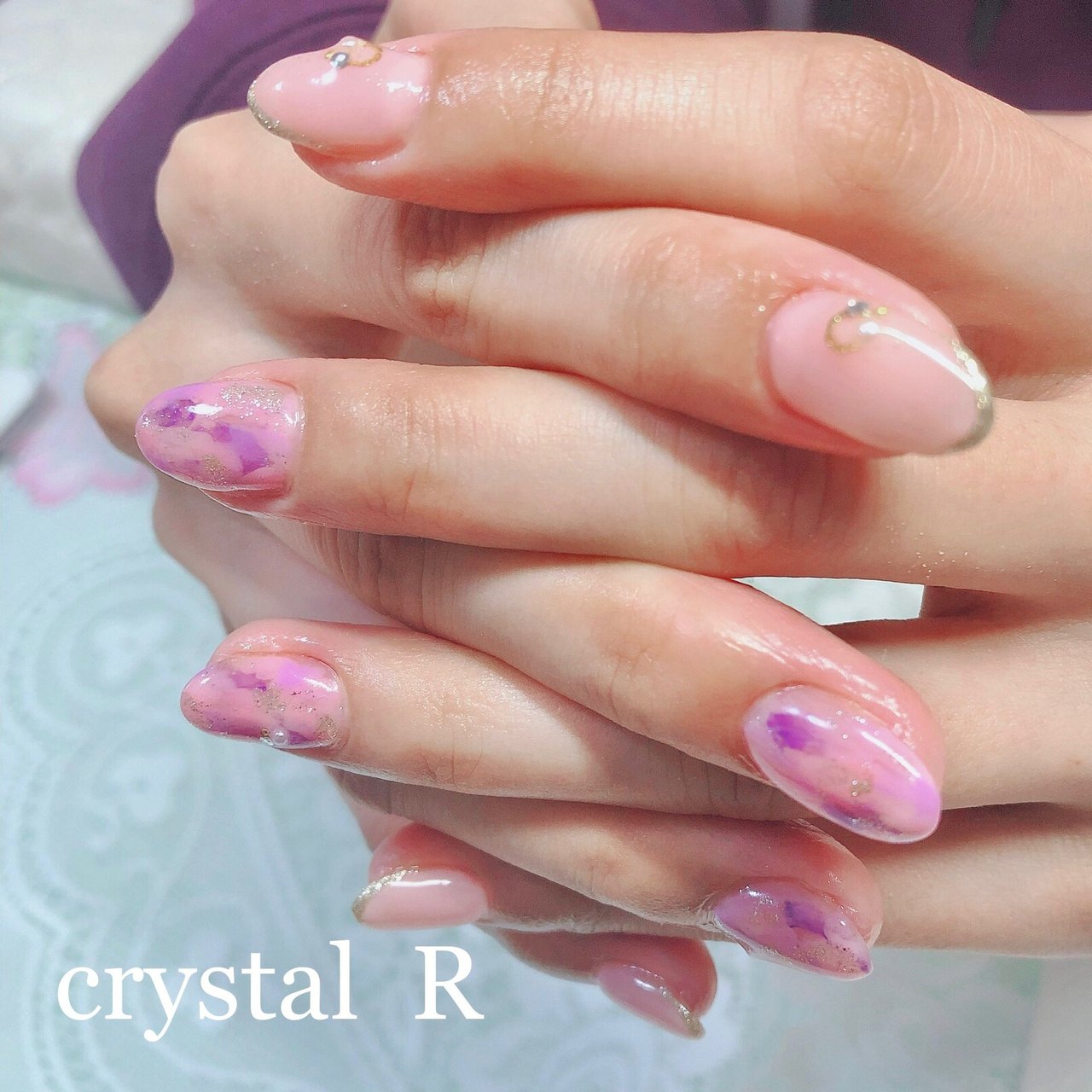 ピンク パープル シルバー Crystal R Nail Salon のネイルデザイン No ネイルブック