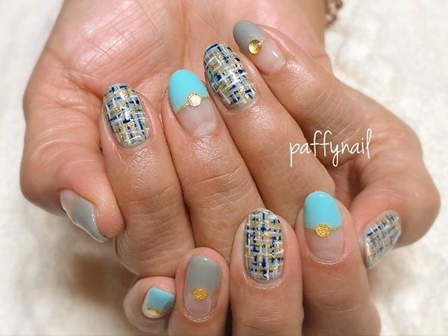 秋 冬 女子会 ハンド 変形フレンチ Paffynailのネイルデザイン No ネイルブック