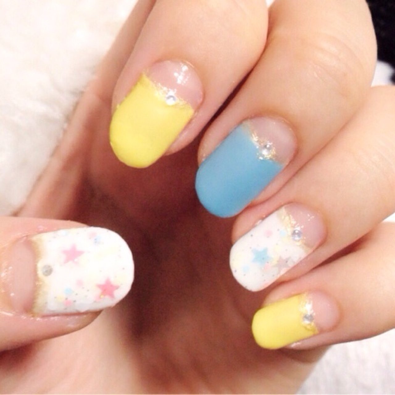 夏 ハンド フレンチ ホログラム ラメ Satoのネイルデザイン No ネイルブック